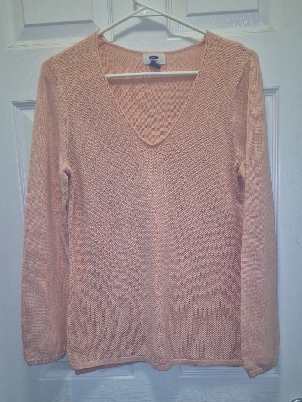 Womens Old Navy V-Neck Pink Sweater, Large, EUC!